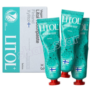 Hetras Premium Vegan Toothpaste High Fluoride 1450ppm Bad Breath Care Ice Mint Flavor Xylitol 3pcs 110g