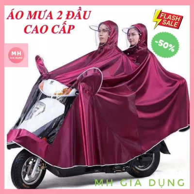 [ ÁO MƯA ] ÁO MƯA 2 ĐẦU 2 NGƯỜI CÁNH DƠI VẢI DÙ CỠ ĐẠI - CHE MƯA TỐT - CHỐNG THẤM VẢI DÙ SIÊU NHẸ