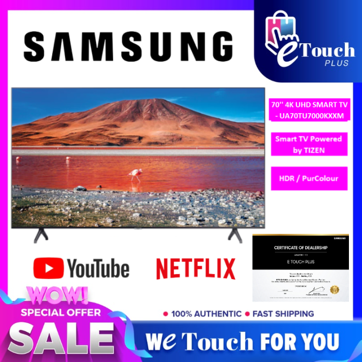 SAMSUNG 70'' inch UHD 4K Smart LED TV [ UA70TU7000KXXM ] UA70TU7000 ...
