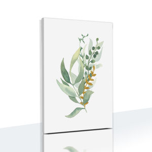 (With Frame) Nordic Green Leaf Canvas Painting Nordic Tulip Wall Painting with Frame Poster Printing Modern Painting Living Room