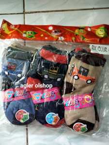 { setengah lusin } KAOS KAKI ANAK COWOK UKURAN ANAK TK GAMBAR KARAKTER MULTIWARNA