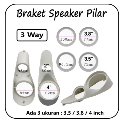 PANGKON PILAR PLASTIK 3 WAY - Braket Dudukan Speaker Tweeter Pilar Audio Mobil Coaxial