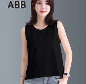 Tank Top Wol Polos Basic Tanpa Lengan - Aksesori Wanita Elegan