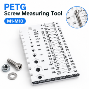 DIVATEN 1Pcs 12.5x8.5cm Screw Measuring Tool M1-M10 PLA Plastic Thread Checker Gauge  Metal Chain Wire Gauge Measuring Card for Hardware Maintenance Workshop