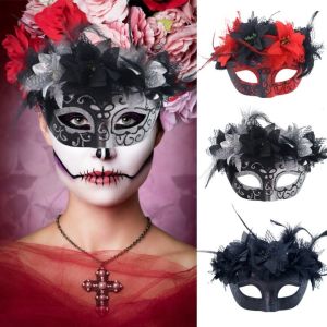 VERIDIAI nạ nửa đầu nạ cosplay lông vũ Đồ mới lạ Đẹp nạ Halloween Sáng tạo Nhựa nạ trang trí hóa trang dành cho phụ nữ và nam giới