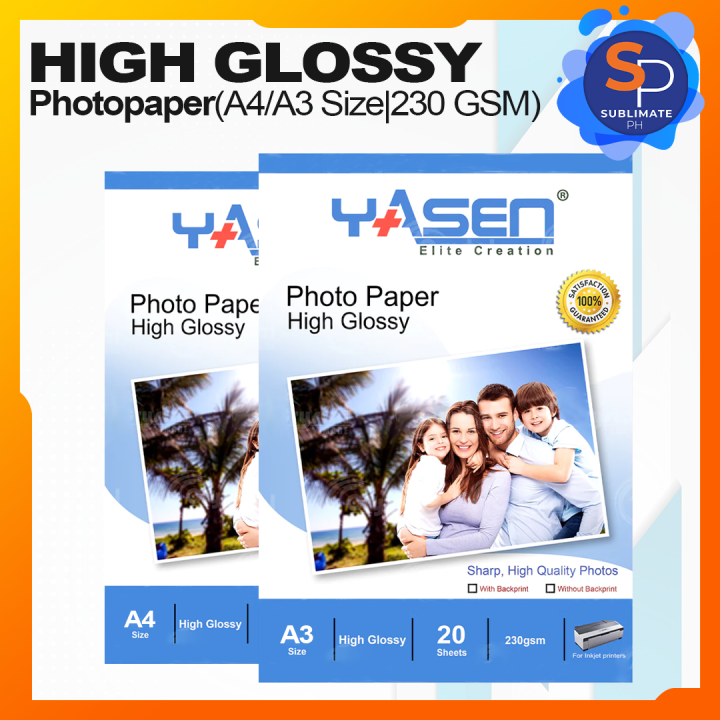 High Glossy Photo Paper A4 A3 Size 230gsm 20 Sheets Lazada Ph