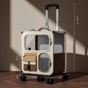 NAMSHEVA Portable Cat Backpack Large Capacity Transparent Window Pet Travel Carrier  Breathable Pet Backpack Outdoor Use