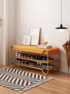 Shoe Bench Rack Ottoman Outdoor Shoe Rack Bench With Storage Shoe Rack With Seat Foyer Shoe Changing Stool Complete Package Delivery