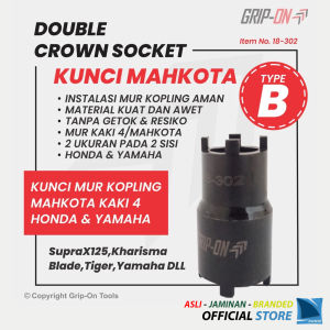 Kunci Mahkota Mur Kopling HONDA - Double Crown Socket GRIP-ON