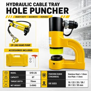 Unicorn Heavy Duty Hydraulic Bridge Hole Opener SYD-25 Split Type Drill-Free Manual Punch Tool for Cable
