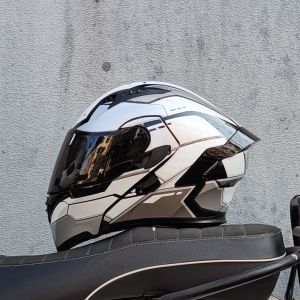 Electric Motorcycle Helmet Full Face Helmet Motorcycle Summer dual-mirror half-face helmet for female internet celebrities gray color Electric Motorcycle Helmet