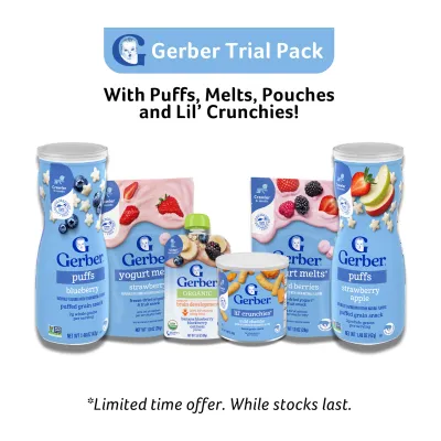 Gerber Exclusive Bundle – Full-Sized Packs (Worth $46.40 Limited Qty)