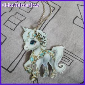 Colorfulswallow Cổ Điển Động Vật Ngựa Giáng Sinh Treo Đồ Trang Trí Acrylic Ngựa Trang Trí Cho Xmas Tree Trang Trí Nội Thất Phụ Nữ Người Đàn Ông