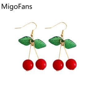 Anting Hooks Wanita & Anting Korea Kekinian Red Cherry 162