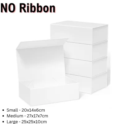 Premium Magnetic Closure Gift Box with Ribbon - Premium Rigid Presentation Box for Jewelry Cosmetics ect.