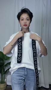 Fashion Five-pointed Star Scarf for Girls Punk Style Y2K Casual Scarf Decorative Accessories Female All Season Neck Wrap