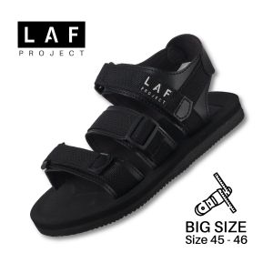 Sandal Gunung Pria Big Size Besar Hiking Haji Umrah Traveling Hitam Full Black Jack V1 LAF Project