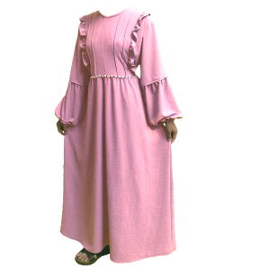 Dress Maxi Polos Kekinian Trendi Terbaru 2023 Dengan Variasi Kerut dua Sisi Pundak dan Cubit Bagian Dada All Size Bahan Kain Crinkle Airflow Premium