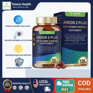 [READY STOCK] Totaria 19-in-1 AREDS 2 Eye Vitamin Capsule Anti Blue Light & Dry Eye Relief Supplement Support Eye Strain & Vision (120 Softgels)