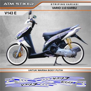 Stiker striping variasi honda vario 110 karbu tahun 2006 - 2013