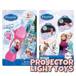 Kids Frozen Spiderman Hello Kitty Wall Torch Projector Toy Flaslight With 24 Image/ Mainan Lampu Projektor