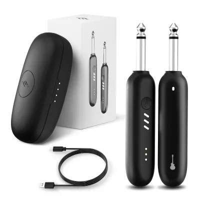Enya WB1 Wireless Guitar System UHF 3.0 Audio Wireless Guitar Transmitter and Receiver for Electric Instrument Wireless Transmitter Receiver for Acoustic Electric Guitar Bass
