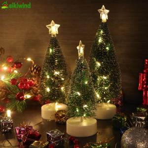Miniature Christmas Trees Set of Three for Holiday and Christmas Party Decor Perfect for Home and Office
