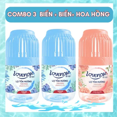 Combo 3 Lọ tỏa hương Lovenose hương thơm tự nhiên dễ chịu khử mùi sáp thơm phòng thế hệ mới siêu thơm 45 ngày 180 mL Dầu Thơm Phòng