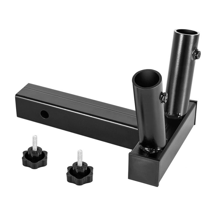 Universal Hitch Mount Dual Flag Pole Holder for SUV RV Pickup, 2 Inch