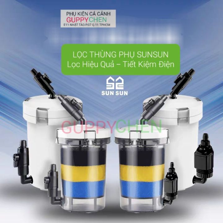 Lọc Thùng - Lọc Phụ SUNSUN Tích Hợp Bơm Ngoài EW-603B EW-604B Vỏ Trong ...