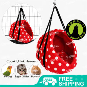 SEMPATI Hammock Hamok Tempat Tidur Hamster Sugar Glider Burung Hewan Sleeping Pouch Sempati Gantung Kantung Kantong Tidur Ayunan Mainan Lovebird Parkit Hamster