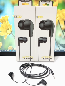 Handsfree AB-14 Stereo Earphone + Mic Headset Extra Bass Sound Music Universal
