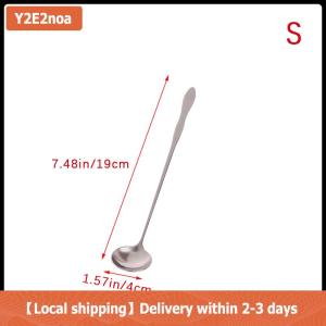 【Local shipping】 1Pc Stainless Steel Long Handle Stir Spoon Creative Ice Cream Dessert Scoop Cocktail Coffee Tea Mixing Spoon Flatware