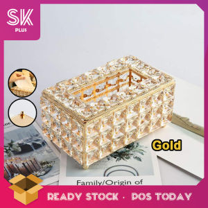 SKplus Modern Style Luxury Crystal Tissue Box Paper Towel Crystal Storage Box Living Room - Fulfilled by SKplus
