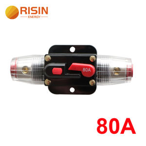 20A 30A 40A 50A 60A 80A 100A ngắt mạch 12V 24V DC Xe Xe tải âm thanh cầu chì có thể cài đặt lại ngắt mạch