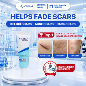 Scar Removal Cream Actiscar 20g fades keloids acne scars and dark scars.