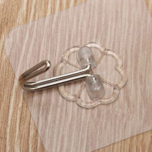 2pcs Self Adhesive Powerful Hanging Curtain Rod Clip Hook Shower Curtain Rod Hanging Hook Holder