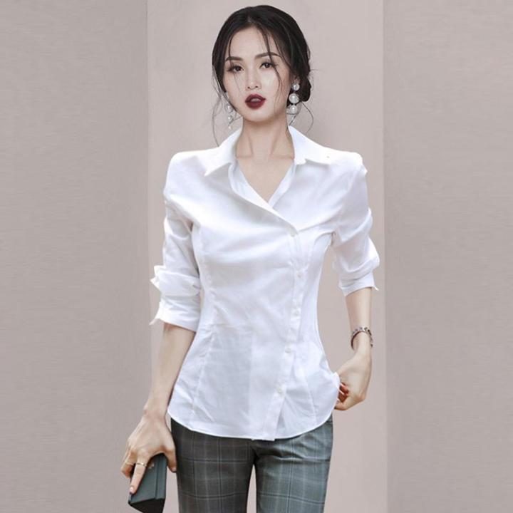 Casual Loose Women Shirts 2022 Autumn New Fashion Collar Plus Size Blouse  Long Sleeve Buttons White Shirt Women Tops Streetwear