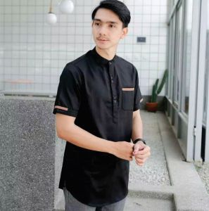 Baju Koko Kurta Lengan Pendek Bonus Tasbih Dan Sisir Bisa COD