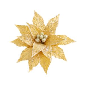 PYA94 Luxurious Faux Velvet Christmas Flower Elegant Realistic Xmas Tree Ornaments Versatile Use Handmade Artificial Flower Christmas Decoration