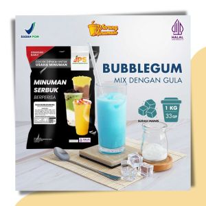 Bubuk Minuman Bubble Gum Mix Gula 1 kg - Premium Serbuk Permen Karet Instan - JPS