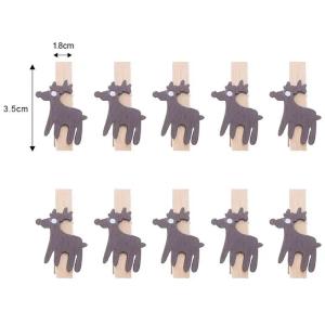 10ชิ้นที่หนีบแบบไม้คริสต์มาสซานตาคลอสเกล็ดหิมะสติกเกอร์เศษกระดาษต้นคริสต์มาสภาพคลิปงานฝีมือการ์ตูน