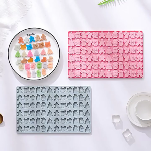 72 Cavity Christmas Fondant Mold Biscuits Mold DIY Cartoon Press Baking Mold Birthday Cookie Tools Cake Decorating Tools