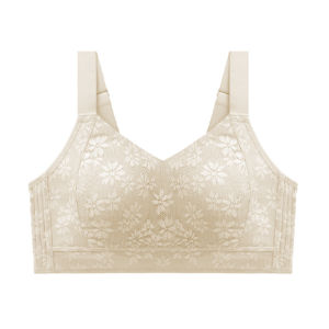 【OFFICIAL】 Jacquard Pattern Bra For Concealing Side Bulges Minimizing Bra For Large Busts Thin Seamless Full-coverage Bra To Prevent Bulging Anti-sagging Shaping Bra