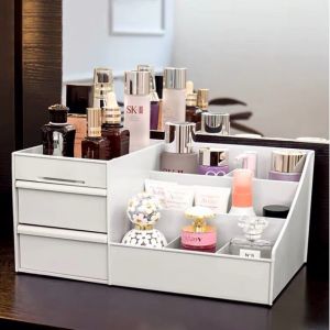 Kệ Đựng Mỹ Phẩm Đồ Dùng Văn Phòng 3 Tầng 2 Ngăn Để Bàn Đa Năng