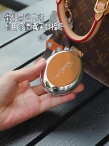 Gương Tráng Bạc Kèm Lược Gấp Gọn 2 Trong 1 Gương Soi Mini Bỏ Túi Phong Cách Tiểu Thư Dễ Thương
