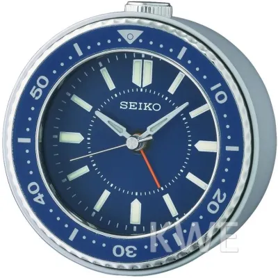 100% ORIGINAL SEIKO Quiet Sweep Lumibrite Beep Analogue Alarm Diver Clock with Light QHE184 [Jam Loceng]