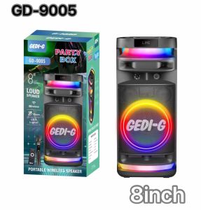 ลำโพงบลูทูธ GD-9005 ฟรีไมค์ลอยและรีโมท ลำโพงดอก8นิ้ว เสียบไมค์สายเพิ่มได้ รองรับAUX TF USB ทรงสวย เบสแน่น