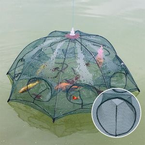 Perangkap Bubu Payung 8 Lubang Alat Jaring Pancing Jala Ikan Udang Kepiting Lele Lobster Sungai Laut Danau Fish Trap Net