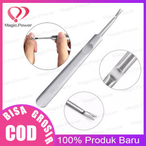 Alat Manikur Pendorong Kutikula Besi Tahan Karat untuk Pemangkasan Manicure cuticle fork kutikula remover kulit lidah ular pedicure stainless steel